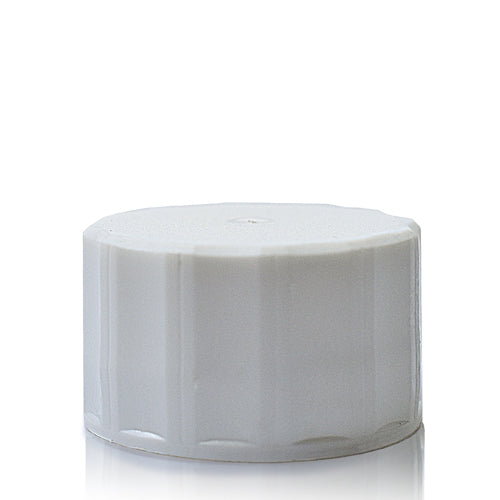 28mm White Plastic Screw Cap