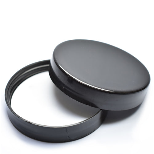 60mm Smooth Black Plastic Lid